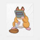 Hamster als Welder.PNG Fleece Deken (Voorkant)