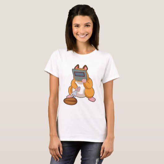 Hamster als Welder.PNG T-shirt (Voorkant volledig)
