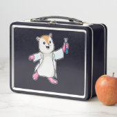 Hamster als wetenschapper met testbuis (In situ)