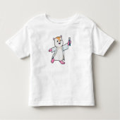 Hamster als wetenschapper met testbuis kinder shirts (Voorkant)