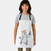 Hamster als wetenschapper met testbuis schort (Insitu)