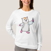 Hamster als wetenschapper met testbuis t-shirt (Voorkant)