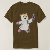 Hamster als wetenschapper met testbuis t-shirt (Design voorkant)