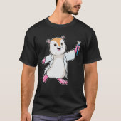 Hamster als wetenschapper met testbuis t-shirt (Voorkant)