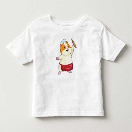 Hamster as Baker with Rolling pin Kinder Shirts (Voorkant)