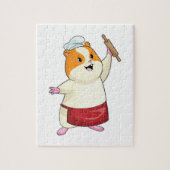 Hamster as Baker with Rolling pin Legpuzzel (Verticaal)