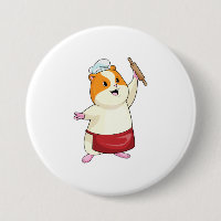 Hamster as Baker with Rolling pin
