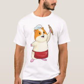 Hamster as Baker with Rolling pin T-shirt (Voorkant)