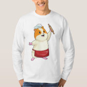 Hamster as Baker with Rolling pin T-shirt (Voorkant)