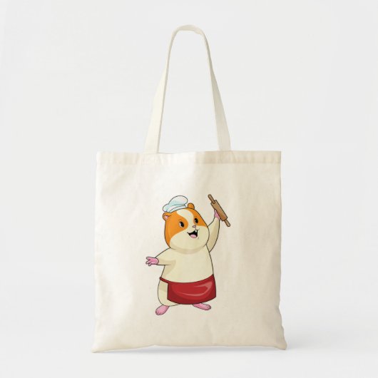 Hamster as Baker with Rolling pin Tote Bag (Voorkant)