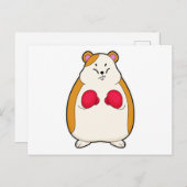 Hamster as Boxer met Boxing gloves Briefkaart (Voorkant / Achterkant)