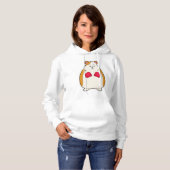 Hamster as Boxer met Boxing gloves Hoodie (Voorkant volledig)