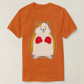 Hamster as Boxer met Boxing gloves T-shirt (Design voorkant)