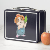 Hamster as Farmer with Zucchini (In situ)