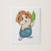 Hamster as Farmer with Zucchini Legpuzzel (Verticaal)