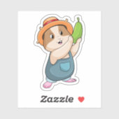 Hamster as Farmer with Zucchini Sticker (Vel)