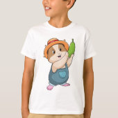Hamster as Farmer with Zucchini T-shirt (Voorkant)