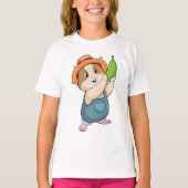 Hamster as Farmer with Zucchini T-shirt (Voorkant)