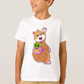 Hamster as Student with Backpack.PNG T-shirt (Voorkant)