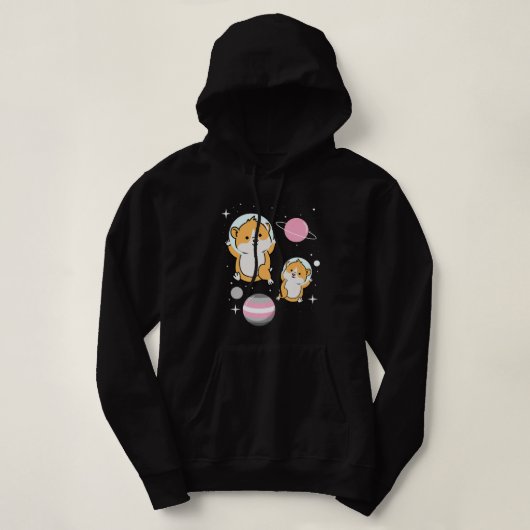 Hamster Astronaut Demigirl Pride Hoodie (Design voorkant)