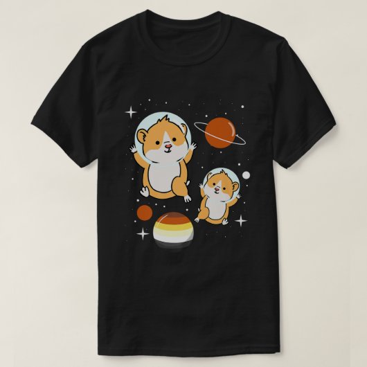 Hamster Astronaut Gay Beer Pride T-shirt (Design voorkant)