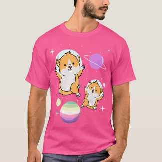 Hamster Astronaut Genderfae Pride  T-shirt