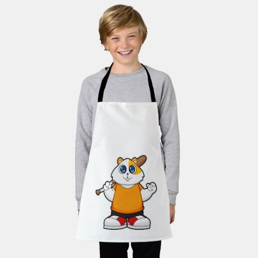 Hamster at Baseball with Baseball bat Schort (Gedragen)