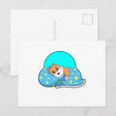 Hamster at Sleeping with Blanket.PNG Briefkaart (Voorkant / Achterkant)