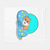 Hamster at Sleeping with Blanket.PNG Fleece Deken (Voorkant (Horizontaal))