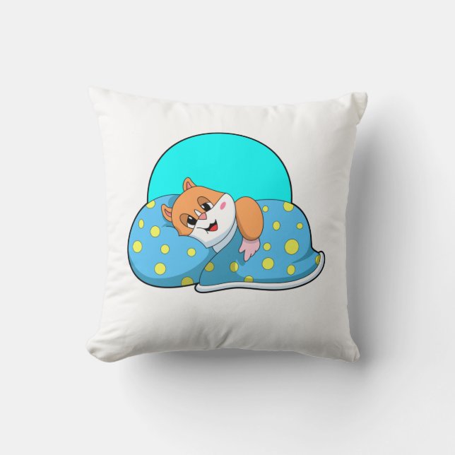 Hamster at Sleeping with Blanket.PNG Kussen (Voorkant)