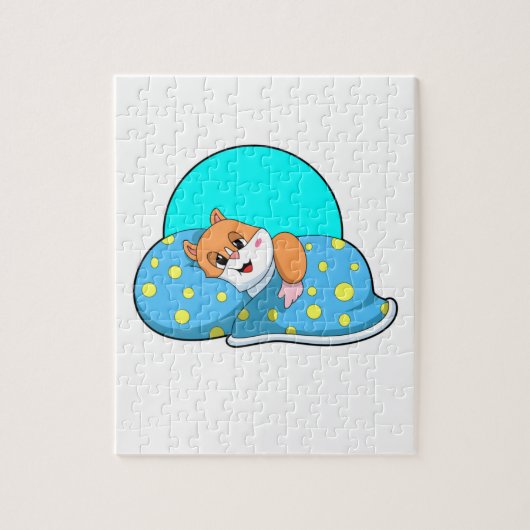 Hamster at Sleeping with Blanket.PNG Legpuzzel (Verticaal)