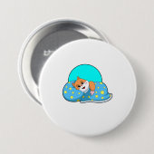 Hamster at Sleeping with Blanket.PNG Ronde Button 7,6 Cm (Voorkant /achterkant)