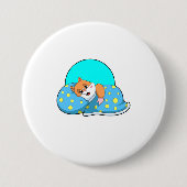 Hamster at Sleeping with Blanket.PNG Ronde Button 7,6 Cm (Voorkant)