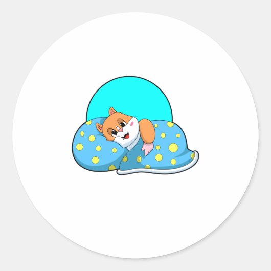 Hamster at Sleeping with Blanket.PNG Ronde Sticker (Voorkant)