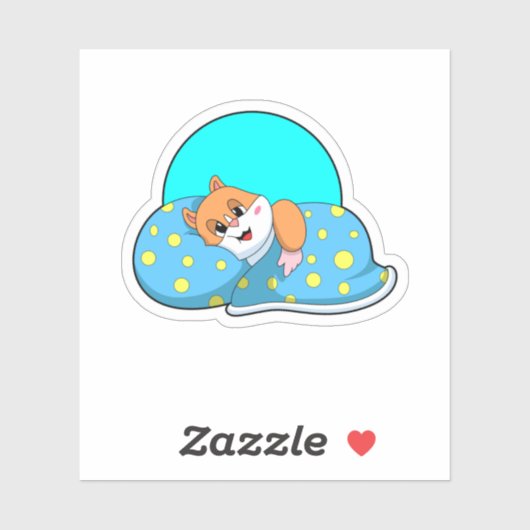 Hamster at Sleeping with Blanket.PNG Sticker (Vel)