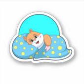 Hamster at Sleeping with Blanket.PNG Sticker (Voorkant)