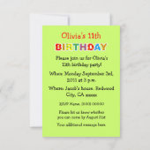 Hamster ballonnen, 11e verjaardag kaart (Achterkant)