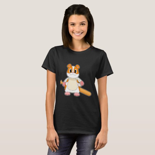 Hamster Baseball Baseball T-shirt (Voorkant volledig)