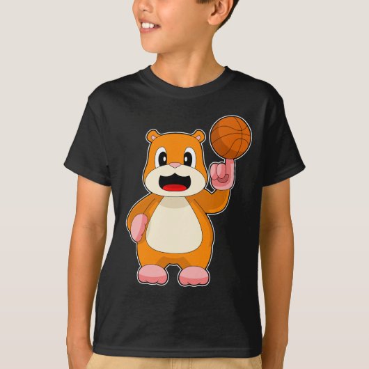 Hamster Basketball speler Basketball T-shirt (Voorkant)