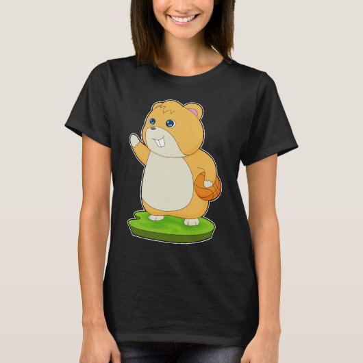 Hamster Basketball speler Basketball T-shirt (Voorkant)