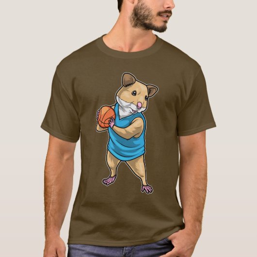 Hamster Basketball speler Basketball T-shirt (Voorkant)