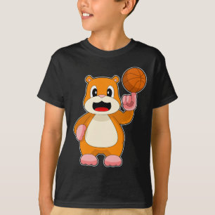 Hamster Basketbalspeler Basketbal T-shirt