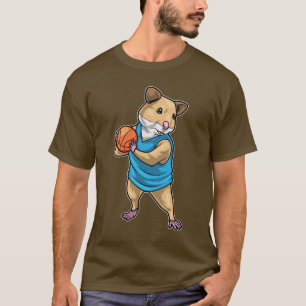 Hamster Basketbalspeler Basketbal T-shirt