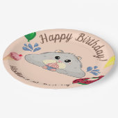 Hamster Bday Pool Party Papieren Bordje (Gekanteld)