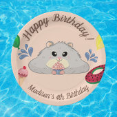 Hamster Bday Pool Party Papieren Bordje