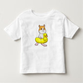 Hamster bij Beach met Duck als Swim ring Kinder Shirts (Voorkant)