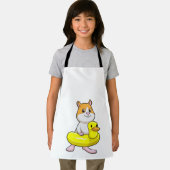 Hamster bij Beach met Duck als Swim ring Schort (Insitu)