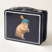 Hamster bij Cricket met cricket bat (Voorkant)