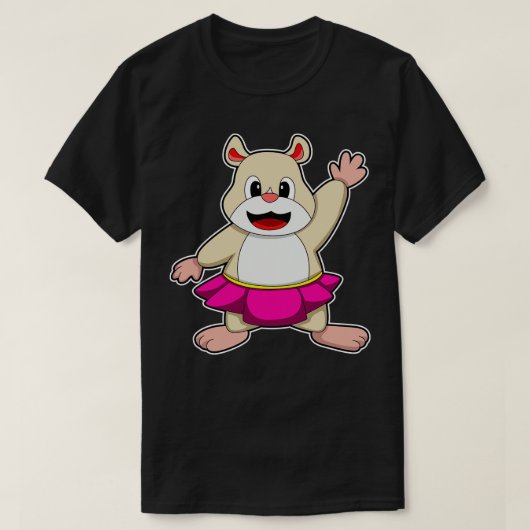 Hamster bij Dance met Skirt T-shirt (Design voorkant)