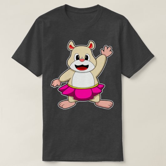 Hamster bij Dance met Skirt T-shirt (Design voorkant)